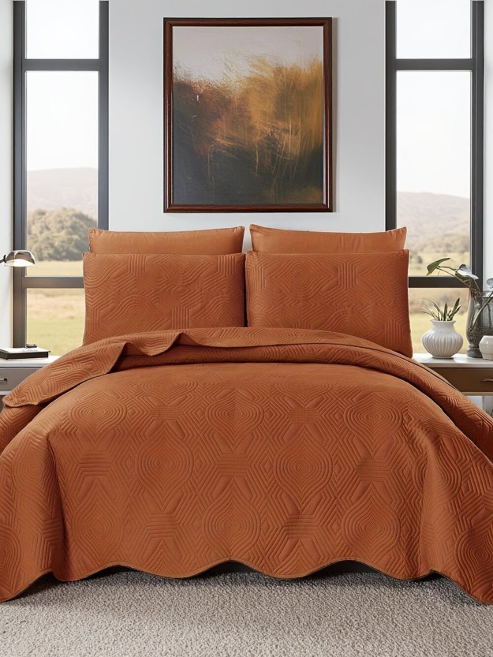 Quilts for Queen Bedding Set Caramel Bedspreads - Soft Lightweight Breathable